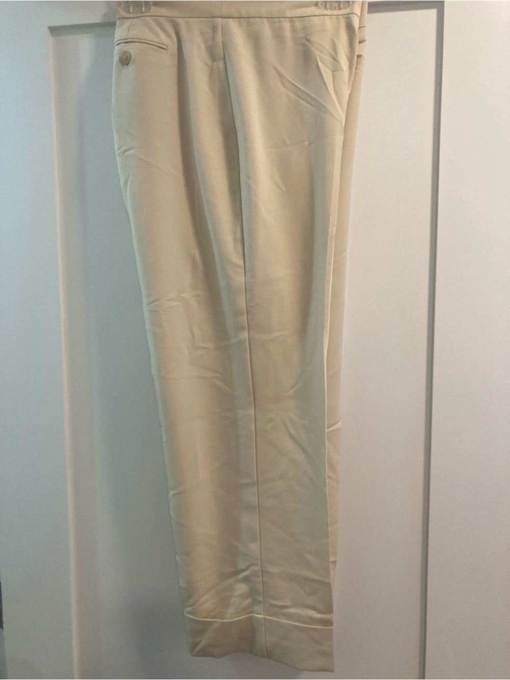 Vintage INC Women’s Cream Colored Lined Capri Cuffed Pants